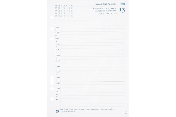 SUCCES Agenda A5 Jahresplaner 2027 847209000 1T/1S Ersatzkal. 14.8x21cm