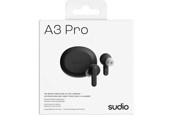 SUDIO Noise Cancelling Earbuds A3PROBLK A3 Pro, Black, Wireless – Bild 4