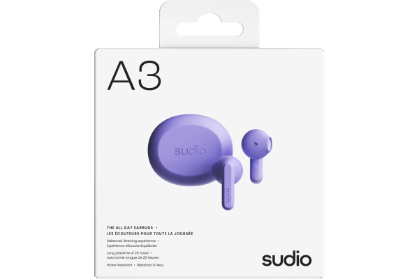 SUDIO Wireless Earbuds A3PUR A3, Purple – Bild 4