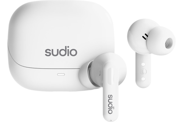 SUDIO Noise Cancelling Earbuds C8WHT C8, White, Wireless