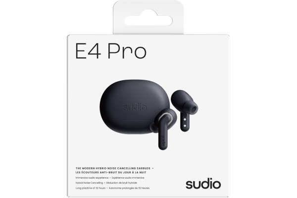 SUDIO Noise Cancelling Earbuds E4PROBLK E4 Pro, Black, Wireless – Bild 4
