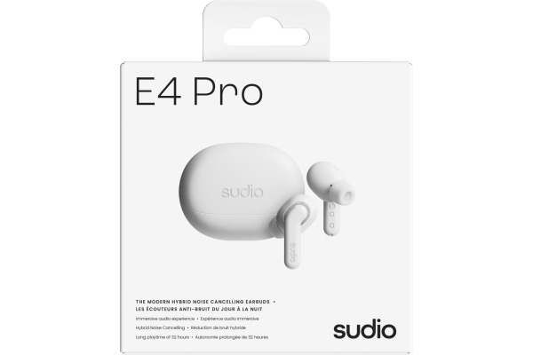 SUDIO Noise Cancelling Earbuds E4PROWHT E4 Pro, White, Wireless – Bild 4