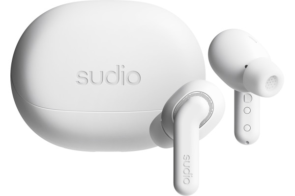 SUDIO Noise Cancelling Earbuds E4PROWHT E4 Pro, White, Wireless