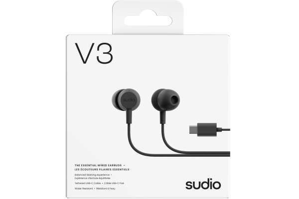 SUDIO Wired Earbuds V3BLK V3, Black – Bild 3