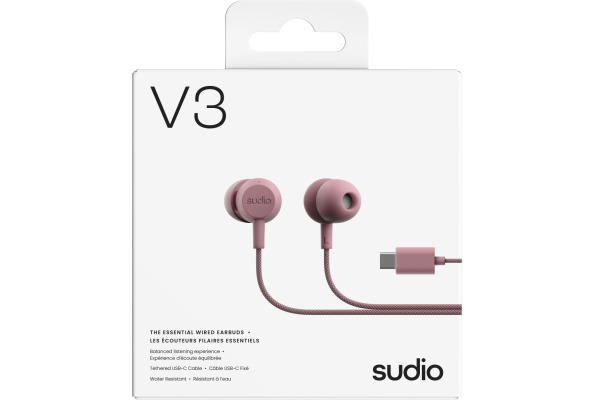 SUDIO Wired Earbuds V3PNK V3, Pink – Bild 3