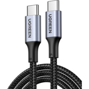 UGREEN Fast Charging Cable 100W Max 20478 5A,USB-C-USB-C,PD,Bl.0.5m BB