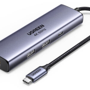 UGREEN Hub 6-in-1 USB-C to DP 75643 2xUSB-A3.0+1xUSB-C3.0+RJ45