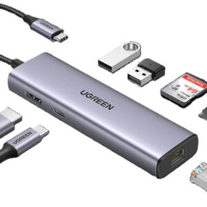 UGREEN Hub 7-in-1 USB C 90568 2xUSB3.0,HDMI,RJ45,SD,TF,PD