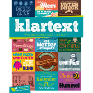 ACKERMANN Bildkalender              2027 2795      Klartext DE            25x33cm