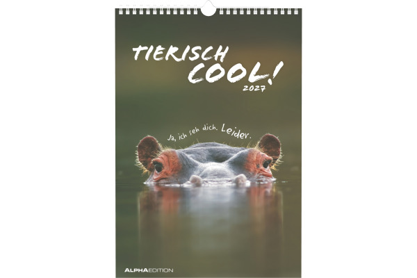 ALPHA EDI Bildkalender 2027 161034 Tierisch cool! DE 23.7x34cm