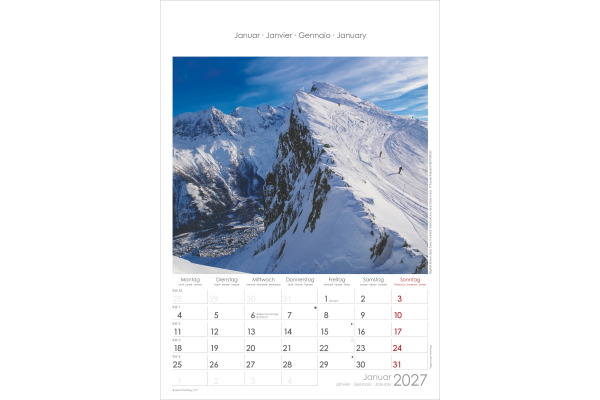ALPHA EDI Bildkalender 2027 161039 Alpen 23.7x34cm – Bild 2