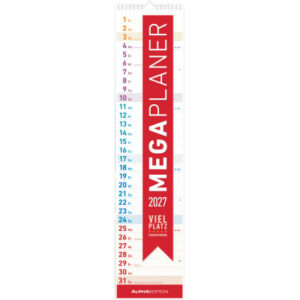 ALPHA EDI Megaplaner 2027 161095 1M/1S DE 1 Spalte 14.5x70cm