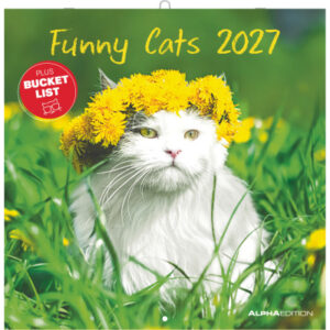 ALPHA EDI Bildkalender 2027 161197 Funny Cats ML 30x30cm