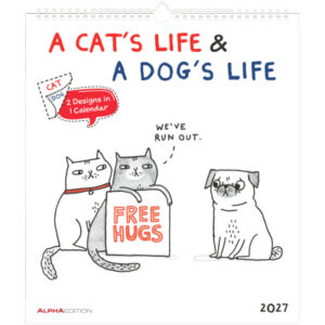 ALPHA EDI Bildkalender 2027 161399 Cats Life & Dogs Life 30x30cm