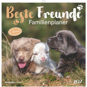 ALPHA EDI Familienplaner 2027 161702 Beste Freunde ML 30x30cm