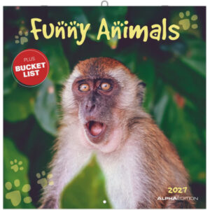 ALPHA EDI Bildkalender 2027 161886 Funny Animals ML 30x30cm