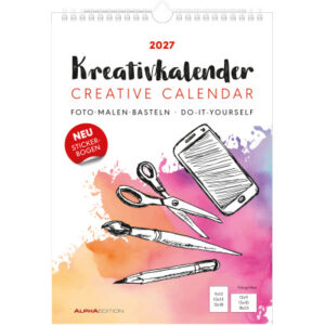 ALPHA EDI Bastelkalender 2027 161911 1M/1S weiss ML 21x29.7cm