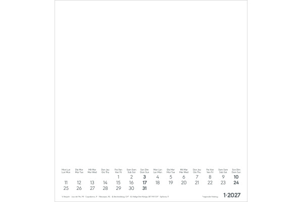ALPHA EDI Bastelkalender 2027 161918 weiss 21x22cm – Bild 2