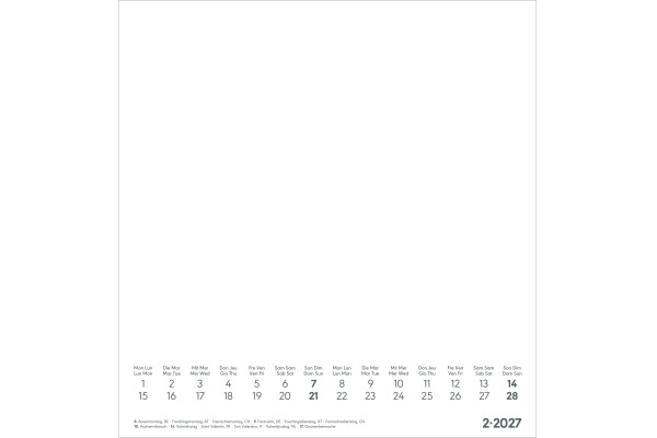 ALPHA EDI Bastelkalender 2027 161918 weiss 21x22cm – Bild 3