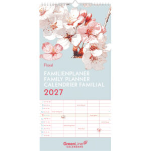 ALPHA EDI Familienplaner Floral 2027 361097 1M/1S ML 5 Spalten 22x45cm