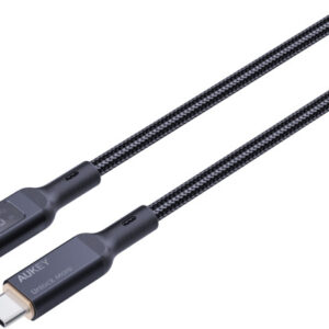 AUKEY Cable USB-C-to-C,LCD Display CB-MCC101 1.0m,Nylon Braided,100W,Bl.