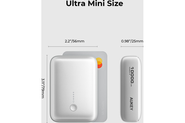 AUKEY Spark Mini 10000, 20W, PD,QC PB-Y55 WH Powerbank,White,USB-C,USB-A – Bild 4