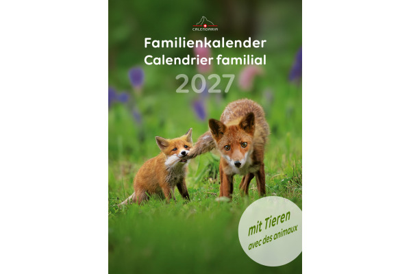 CALENDARI Familienplaner 2027 36205861 mit Tieren ML 21x27.9cm