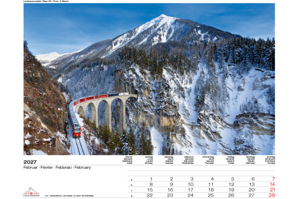 CALENDARI Bildkalender 2027 36205908 Schweiz-Suisse ML 40x31cm – Bild 2