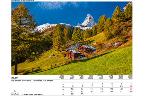 CALENDARI Bildkalender 2027 36205908 Schweiz-Suisse ML 40x31cm – Bild 4