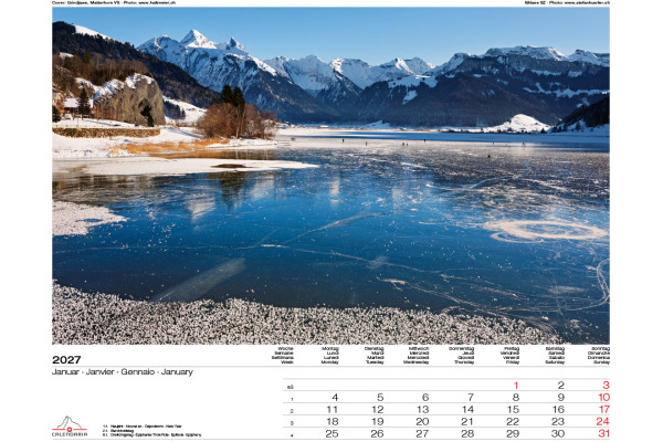 CALENDARI Bildkalender 2027 36205915 Swiss Panorama ML 40x31cm – Bild 2
