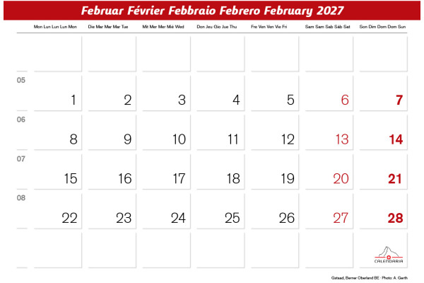 CALENDARI Bildkalender 2027 36205991 Berner Oberland ML 31.5x23cm – Bild 3