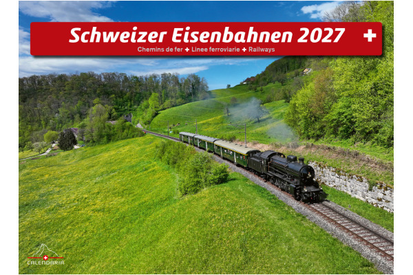 CALENDARI Bildkalender 2027 36206028 Eisenbahnen ML 31.5x23cm