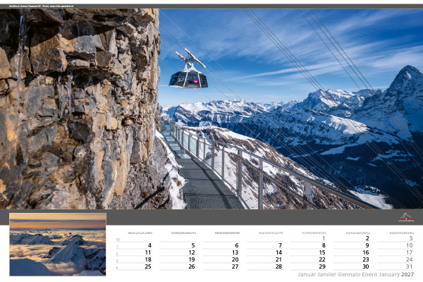CALENDARI Bildkalender 2027 36206066 Swiss Travel ML 48x33cm – Bild 2