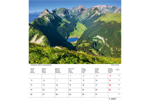 CALENDARI Bildkalender 2027 36206189 Schweiz ML 21x24cm – Bild 3