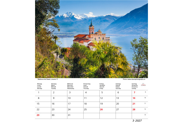 CALENDARI Bildkalender 2027 36206189 Schweiz ML 21x24cm – Bild 4