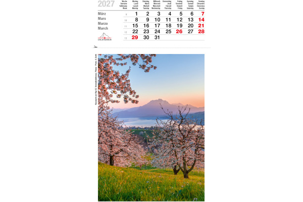 CALENDARI Bildkalender 2027 36206202 Helvetia ML 16.5x23cm – Bild 3