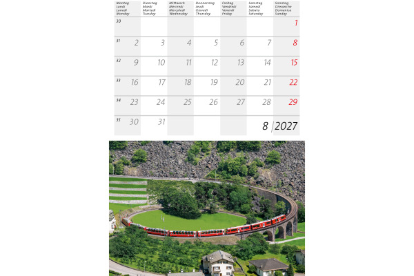 CALENDARI Bildkalender 2027 36206219 Bernina / Glacier ML 14.8x22cm – Bild 2