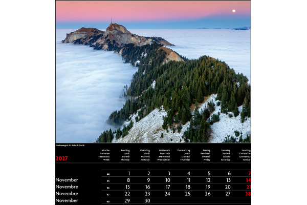 CALENDARI Bildkalender 2027 36206240 Switzerland ML 30x30cm – Bild 2