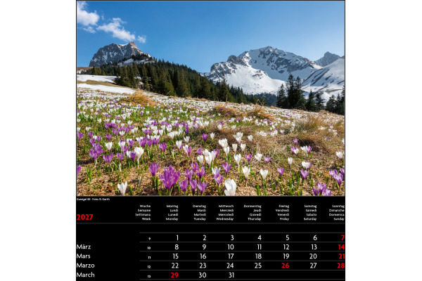 CALENDARI Bildkalender 2027 36206240 Switzerland ML 30x30cm – Bild 4