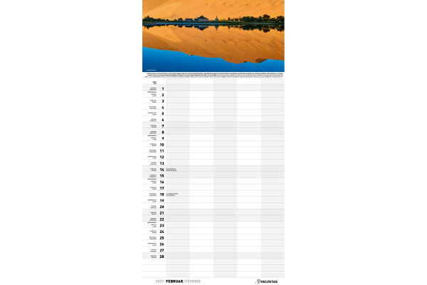CALENDARI Familienplaner 2027 36206325 Helvetas DE/FR 27.5x56cm – Bild 2