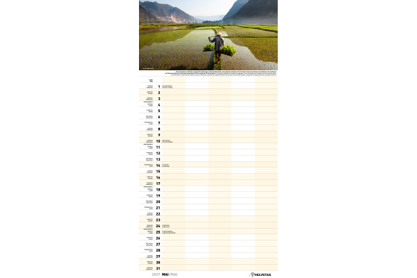 CALENDARI Familienplaner 2027 36206325 Helvetas DE/FR 27.5x56cm – Bild 3
