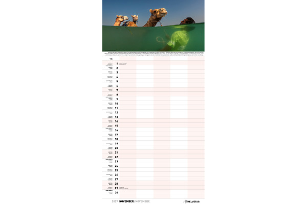 CALENDARI Familienplaner 2027 36206325 Helvetas DE/FR 27.5x56cm – Bild 4