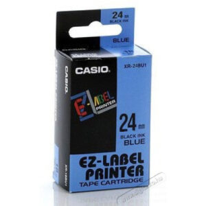 CASIO Beschriftungsband XR-24BU 24mm/8m schwarz/blau