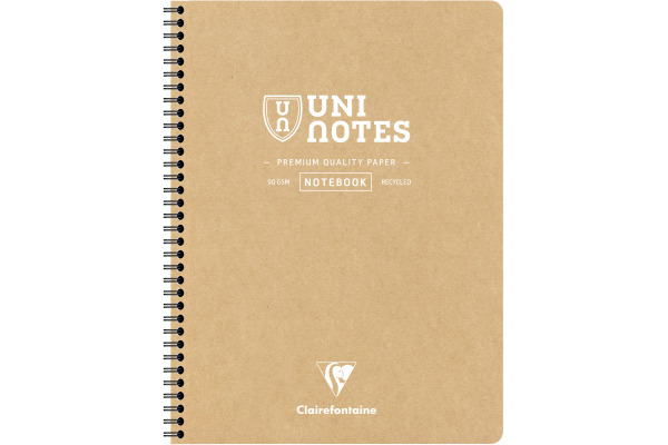 CLAIREFON Collegeblock Uni Notes A4+ 9853C braun, liniert 80 Blatt – Bild 2