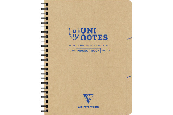 CLAIREFON Collegeblock Uni Notes A5+ 9860C braun, kariert 5mm 80 Blatt – Bild 3