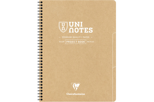CLAIREFON Collegeblock Uni Notes A4+ 9862C braun, kariert 5mm 80 Blatt – Bild 2