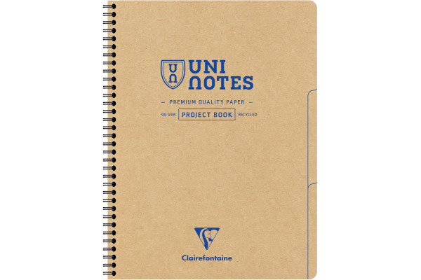 CLAIREFON Collegeblock Uni Notes A4+ 9862C braun, kariert 5mm 80 Blatt – Bild 3