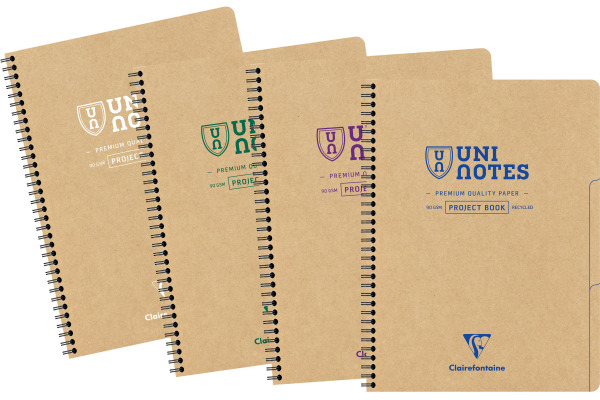 CLAIREFON Collegeblock Uni Notes A4+ 9862C braun, kariert 5mm 80 Blatt