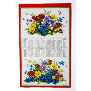 DOERIG Alpenblumen Reinleinen 2027 19.2720 1J/1S ML 40x70cm