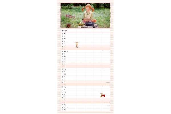 DUMONT Familienplaner 2027 261521 Pippi Langstrumpf 22x45cm – Bild 4